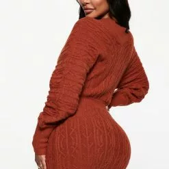 Fashion Nova Zairah Sweater Mini Dress - Camel -Fashion Nova Dresses Shop 08 30 22Studio3 ME RL 14 03 14 18 D2467FN Camel 0374 PB