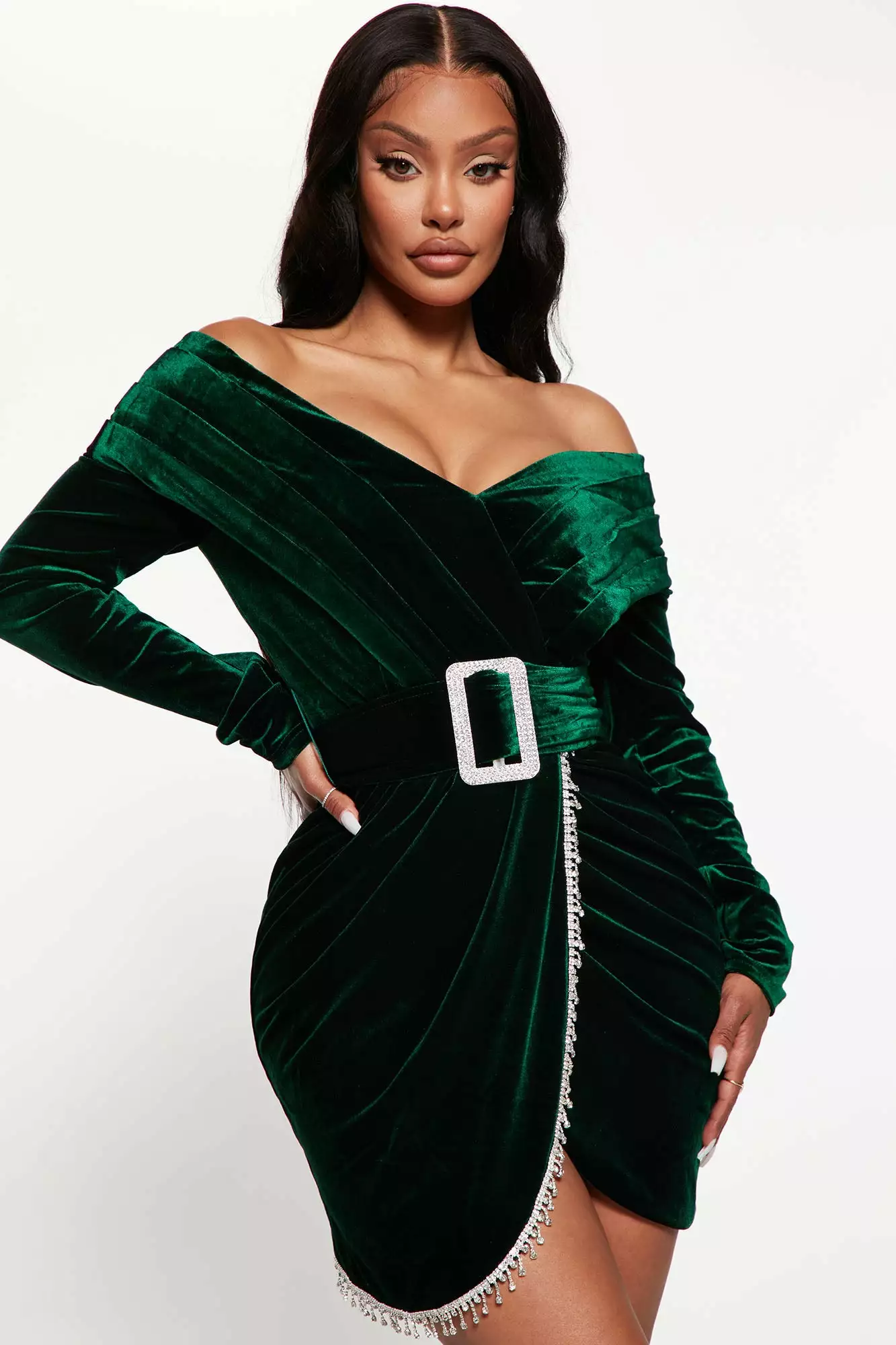 Fashion Nova More Joy Velvet Mini Dress - Emerald 3 Fashion Nova More Joy Velvet Mini Dress - Emerald