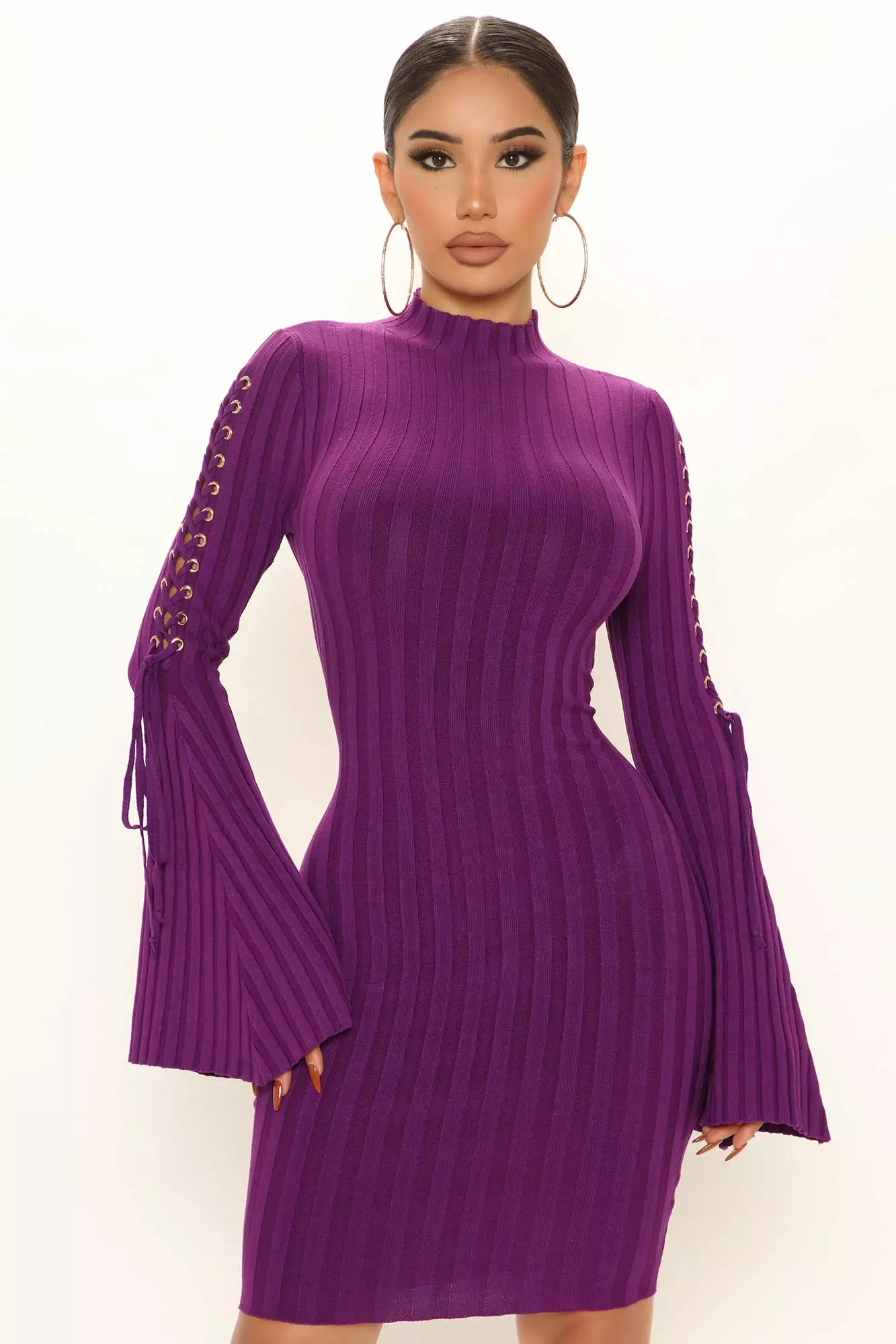 Fashion Nova Next To Me Knit Dress - Purple 5 Fashion Nova Next To Me Knit Dress - Purple - Image 3