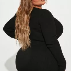 Fashion Nova In The Name Of Love Sweater Midi Dress - Black 13 Fashion Nova In The Name Of Love Sweater Midi Dress - Black -Fashion Nova Dresses Shop 08 31 22Studio1 RD DJ 12 10 38 18 YLD4147FN Black 10221 JB PLUS