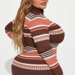 Fashion Nova Savy Striped Midi Dress - Brown/combo -Fashion Nova Dresses Shop 08 31 22Studio1 RD DJ 13 33 32 21 RDAD3171FN Brown combo 10239 JB PLUS
