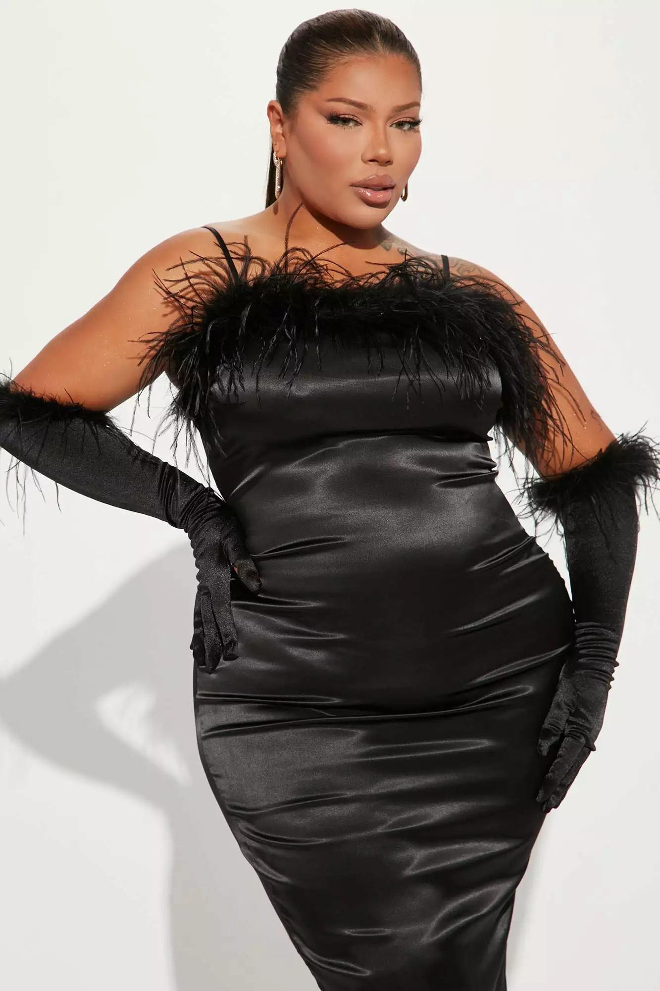 Fashion Nova Endless Cocktails Satin Midi Dress - Black 7 Fashion Nova Endless Cocktails Satin Midi Dress - Black - Image 5