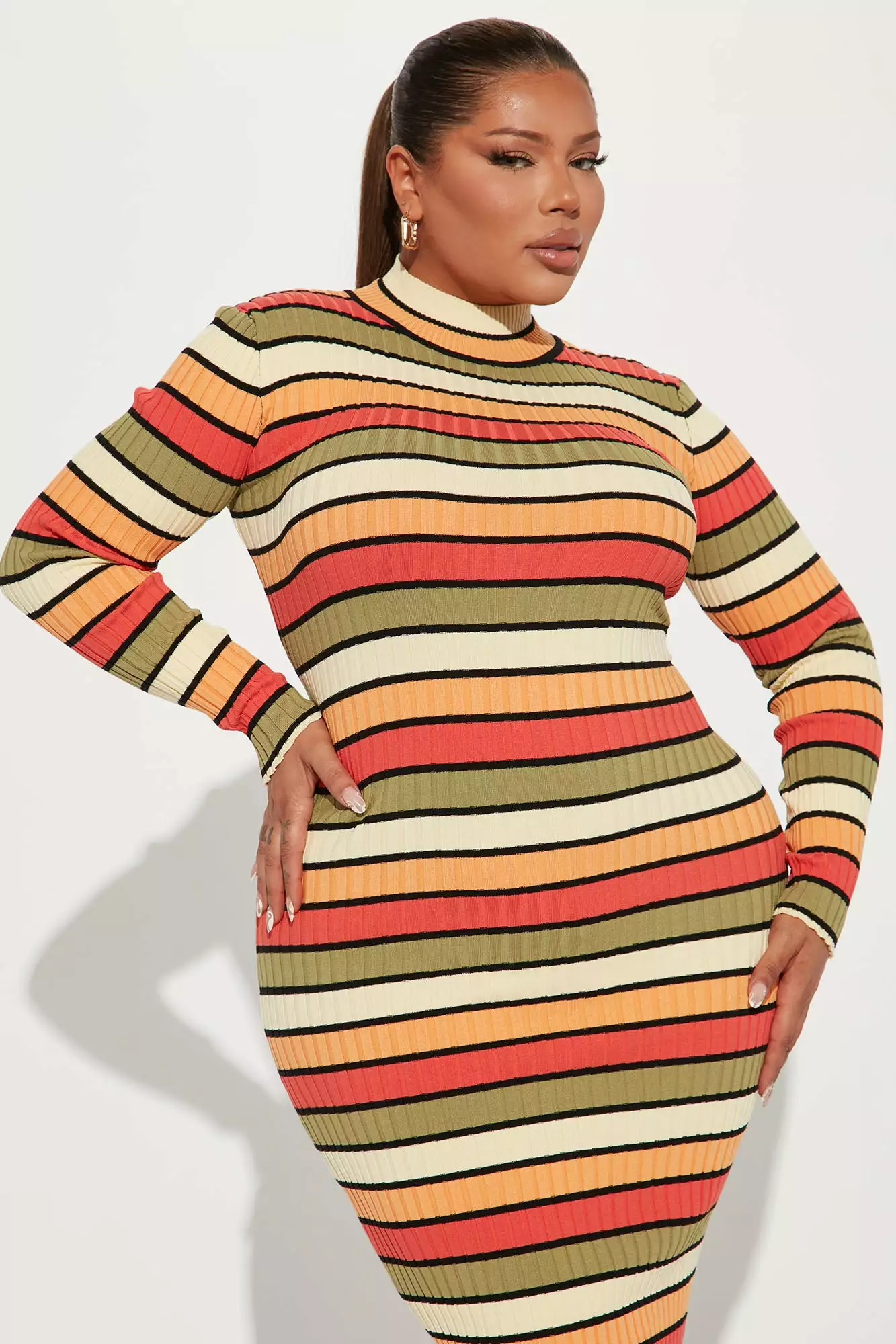 Fashion Nova Anaith Sweater Midi Dress - Multi Color 7 Fashion Nova Anaith Sweater Midi Dress - Multi Color - Image 5