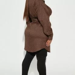 Fashion Nova Central Park Shirt Dress - Brown/combo 13 Fashion Nova Central Park Shirt Dress - Brown/combo -Fashion Nova Dresses Shop 08 31 22Studio2 DD IM 11 43 59 29 HF22H401 Browncombo 0441 PLUS ES
