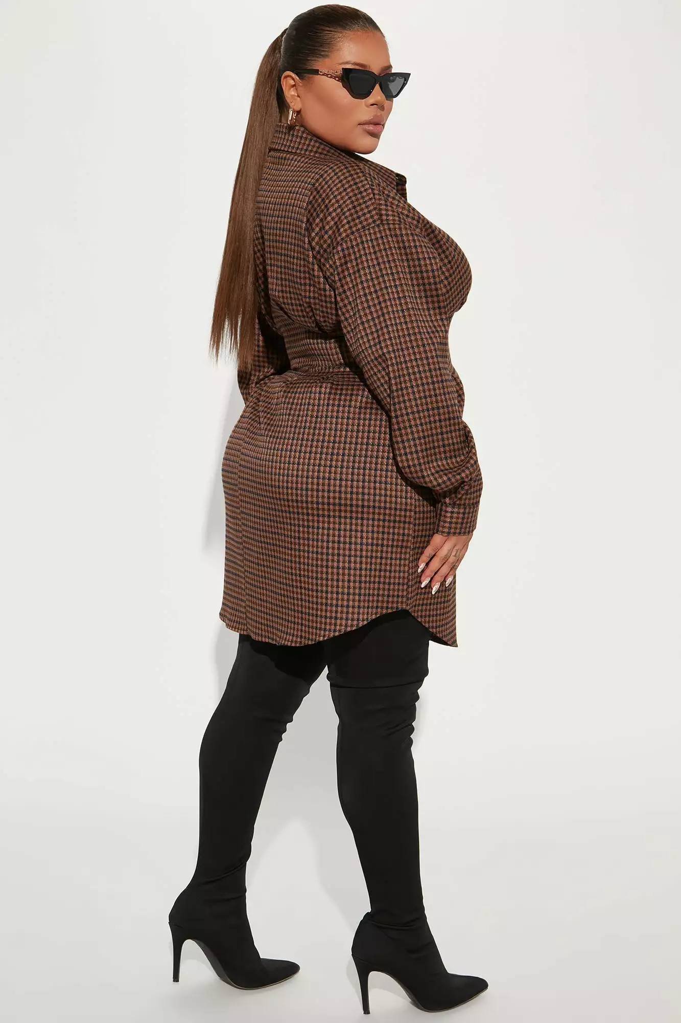 Fashion Nova Central Park Shirt Dress - Brown/combo 8 Fashion Nova Central Park Shirt Dress - Brown/combo - Image 6