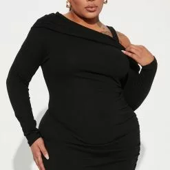Fashion Nova Not Again Midi Dress - Black -Fashion Nova Dresses Shop 08 31 22Studio2 DD IM 15 48 03 58 HF22H200 Black 0873 PLUS KS