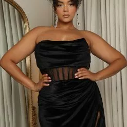 Fashion Nova Vivi Velvet Maxi Dress - Black -Fashion Nova Dresses Shop 08 31 22Studio4 KS KP 09 53 33 4 LD9225 Black 4818 PLUS SG