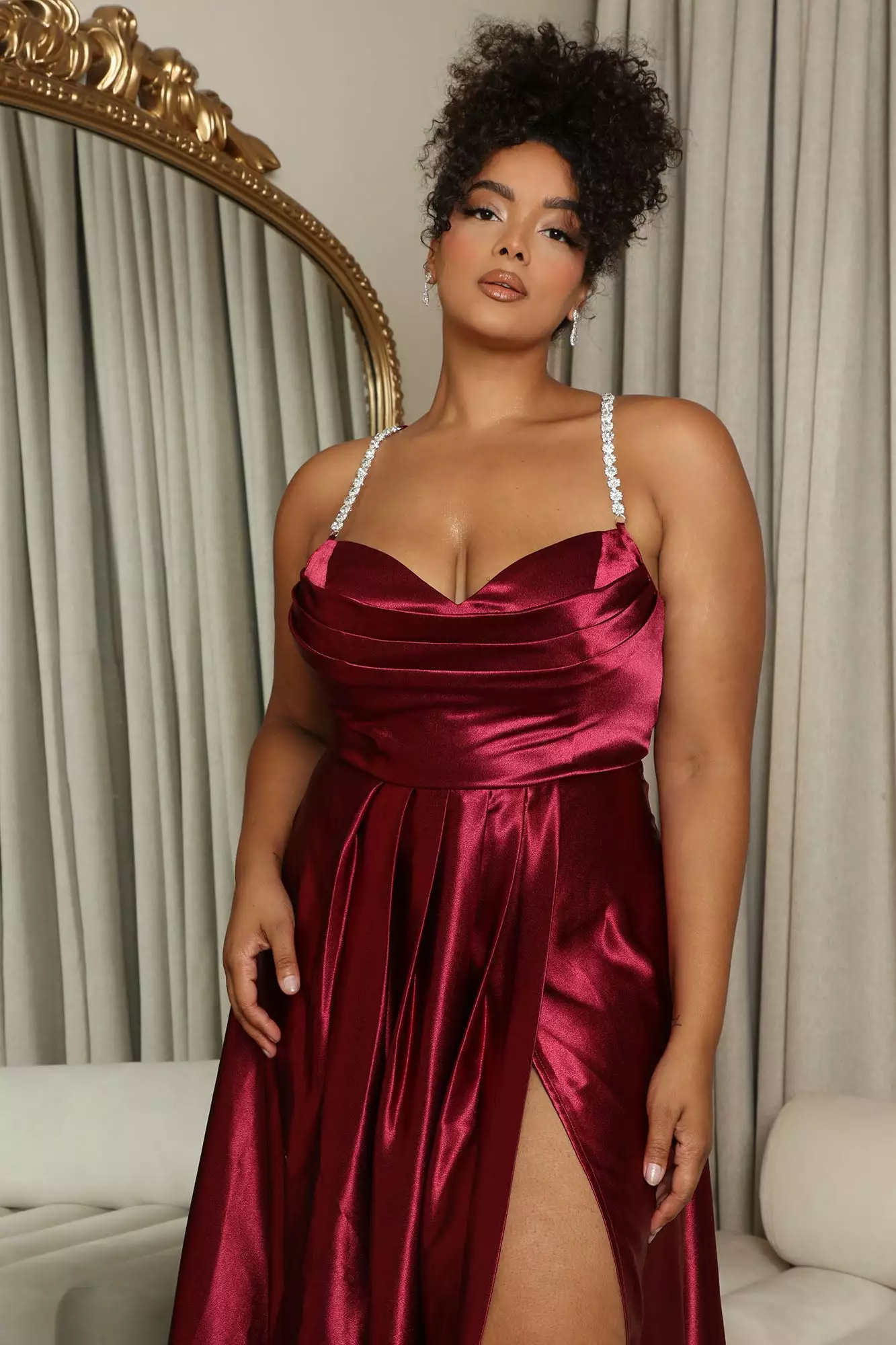 Fashion Nova Sophia Satin Gown - Wine 8 Fashion Nova Sophia Satin Gown - Wine - Image 6