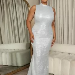 Fashion Nova Premiere Night Lurex Maxi Dress - Silver -Fashion Nova Dresses Shop 08 31 22Studio4 KS KP 10 41 55 18 D8279C Silver 4959 PLUS EH