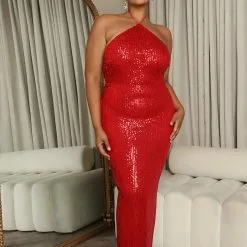 Fashion Nova She Shines Sequin Maxi Dress - Red -Fashion Nova Dresses Shop 08 31 22Studio4 KS KP 11 19 14 26 5552D Red 5041 PLUS KS