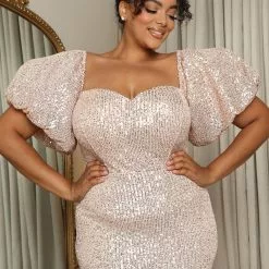 Fashion Nova God's Gift Sequin Maxi Dress - RoseGold -Fashion Nova Dresses Shop 08 31 22Studio4 KS KP 11 56 52 31 9188P2 Rosegold 5090 PLUS JB