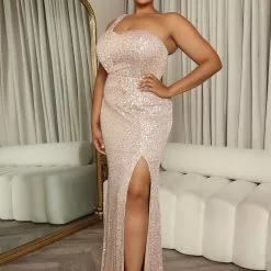 Fashion Nova Riley Sequin Maxi Dress - Rose Gold -Fashion Nova Dresses Shop 08 31 22Studio4 KS KP 11 59 25 32 9435FN RoseGold 5096 PLUS JB