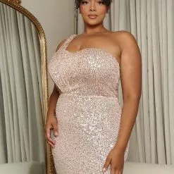 Fashion Nova Riley Sequin Maxi Dress - Rose Gold -Fashion Nova Dresses Shop 08 31 22Studio4 KS KP 11 59 31 32 9435FN RoseGold 5101 PLUS JB