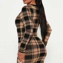 Fashion Nova Places To Be Plaid Mini Dress - Taupe/combo -Fashion Nova Dresses Shop 09 01 22Studio4 KJ IM 10 49 30 20 J3H0436S Taupecombo 9508 ES