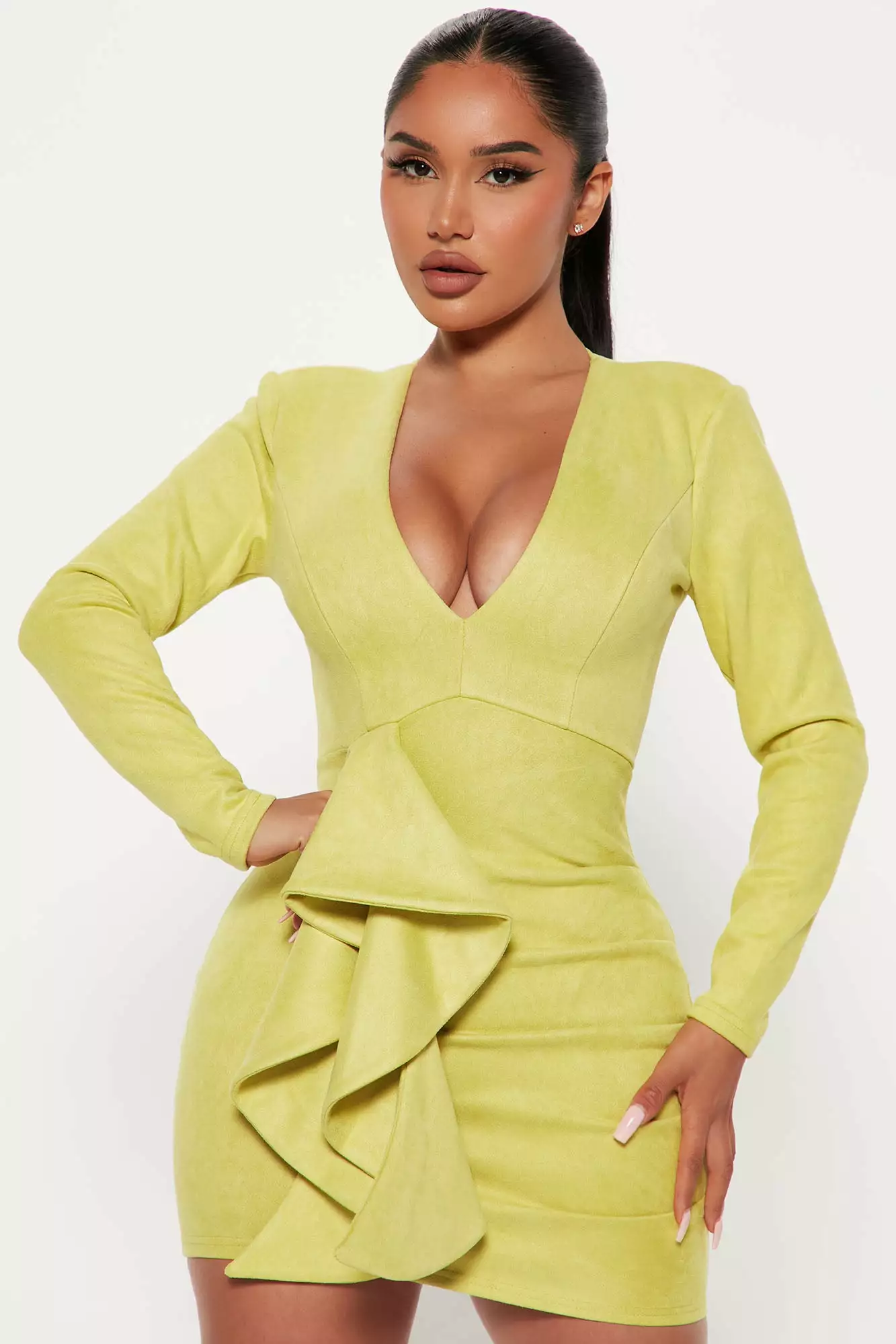 Fashion Nova Head Over Heels Mini Dress - Chartreuse 3 Fashion Nova Head Over Heels Mini Dress - Chartreuse