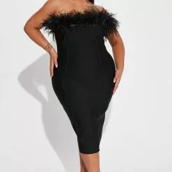Fashion Nova Serena Bandage Feather Midi Dress - Black 13 Fashion Nova Serena Bandage Feather Midi Dress - Black -Fashion Nova Dresses Shop 09 02 22Studio1 DD AS 13 49 56 53 MD5890 Black 11961 PLUS EH