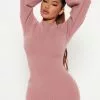 Fashion Nova Decaf Please Sweater Mini Dress - Mauve -Fashion Nova Dresses Shop 09 02 22Studio4 KJ IM 10 04 24 10 VID9765 Mauve 10014 JB