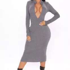 Fashion Nova Pour Some Wine Sweater Midi Dress - Charcoal -Fashion Nova Dresses Shop 09 03 20Studio2 MS SA 12 46 45 47 DNL1119 Charcoal 4050 KL