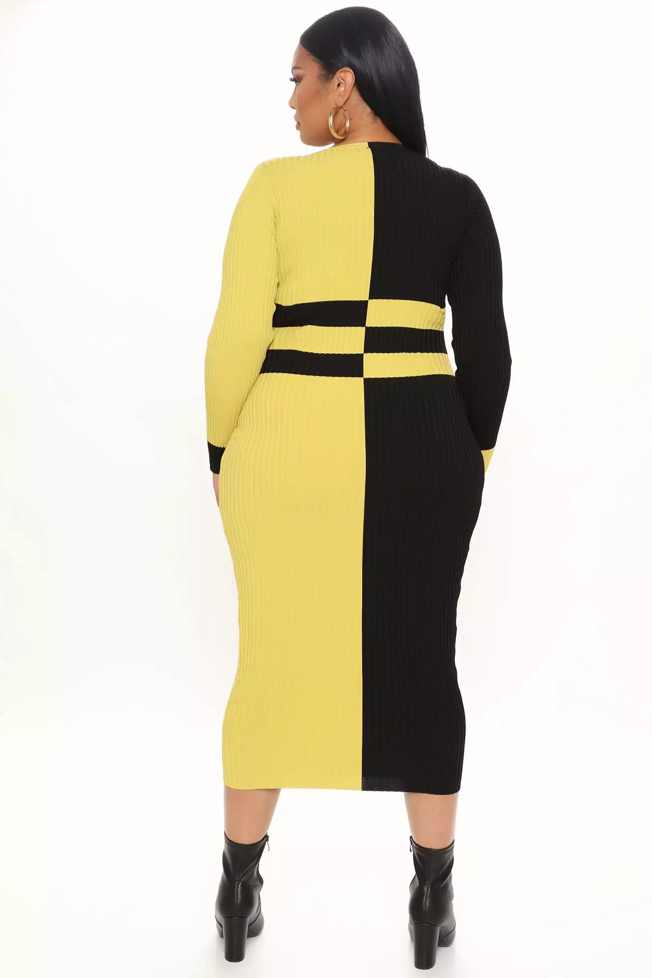 Fashion Nova Carissa Colorblock Sweater Midi Dress - Green/combo 11 Fashion Nova Carissa Colorblock Sweater Midi Dress - Green/combo - Image 9