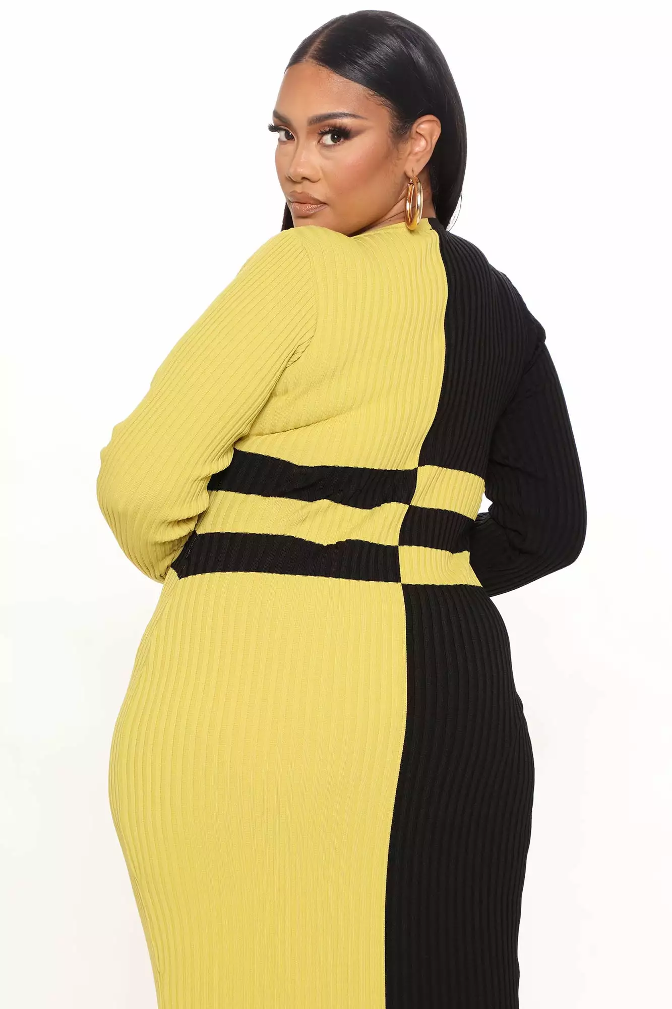 Fashion Nova Carissa Colorblock Sweater Midi Dress - Green/combo 12 Fashion Nova Carissa Colorblock Sweater Midi Dress - Green/combo - Image 10