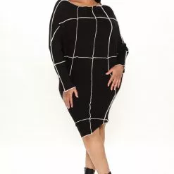 Fashion Nova Take Care Of Yourself Sweater Dress - Black -Fashion Nova Dresses Shop 09 03 21Studio3 ME TB 09 45 45 7 D2215 Black 3328 PLUS DC