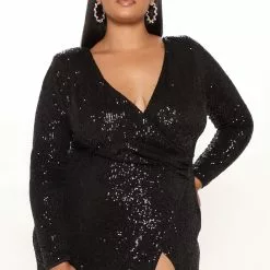 Fashion Nova Shine Away Sequin Maxi Dress - Black -Fashion Nova Dresses Shop 09 03 21Studio3 ME TB 11 58 10 25 4103D Black 3534 PLUS DC