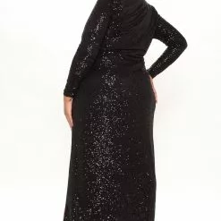 Fashion Nova Shine Away Sequin Maxi Dress - Black -Fashion Nova Dresses Shop 09 03 21Studio3 ME TB 11 58 22 25 4103D Black 3536 PLUS DC