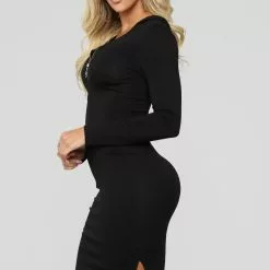 Fashion Nova Look Ahead Hoodie Dress - Black -Fashion Nova Dresses Shop 09 06 18 Studio 2 09 37 11 JD33658L Black0474 JD scaled