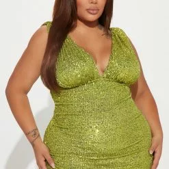 Fashion Nova Every Woman Sequin Midi Dress - Chartreuse -Fashion Nova Dresses Shop 09 06 22Studio1 RT AS 15 42 38 53 D40157F Chartreuse 12357 PLUS JB