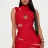 Fashion Nova Bonded To You Bandage Dress - Red
