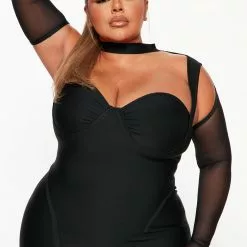 Fashion Nova Evelyn Bandage Midi Dress - Black -Fashion Nova Dresses Shop 09 06 22Studio3 DD KP 10 14 26 1 AR1468DFN Black 0254 PLUS PB