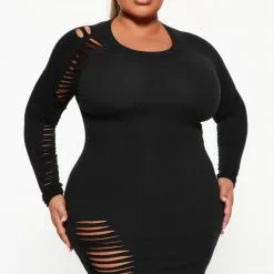 Fashion Nova Blair Midi Dress - Black -Fashion Nova Dresses Shop 09 06 22Studio3 DD KP 11 55 03 23 DB3907 Black 0233 PLUS SG