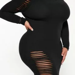 Fashion Nova Blair Midi Dress - Black -Fashion Nova Dresses Shop 09 06 22Studio3 DD KP 11 55 12 23 DB3907 Black 0234 PLUS SG