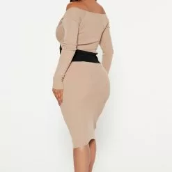 Fashion Nova Think of U Sweater Midi Dress - Taupe/combo 10 Fashion Nova Think of U Sweater Midi Dress - Taupe/combo -Fashion Nova Dresses Shop 09 06 22Studio4 KJ IM 11 03 31 16 SBD236LS Taupecombo 10912 SG