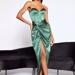 Fashion Nova Right Next Door Satin Maxi Dress - Hunter -Fashion Nova Dresses Shop 09 07 21VMA JR CE 10 34 33 Look2 5746 KS DM