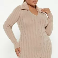 Fashion Nova Mia Knit Midi Dress - Mocha 12 Fashion Nova Mia Knit Midi Dress - Mocha -Fashion Nova Dresses Shop 09 07 22Studio3 RT AS 14 17 16 42 LT7442BN Mocha 0307 PLUS SG