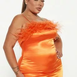 Fashion Nova Endless Cocktails Satin Midi Dress - Orange -Fashion Nova Dresses Shop 09 07 22Studio3 RT AS 15 07 42 52 GWX126 Orange 0424 PLUS KS