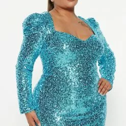 Fashion Nova Mia Sequin Mini Dress - Blue -Fashion Nova Dresses Shop 09 07 22Studio3 RT AS 15 17 28 55 2148FN Blue 0445 PLUS KS