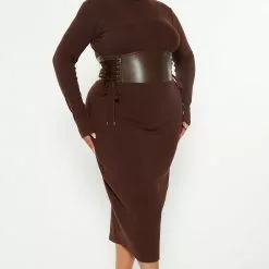 Fashion Nova Like Good Times Midi Dress - Chocolate -Fashion Nova Dresses Shop 09 07 22Studio3 RT AS 16 00 37 69 CD2823 Chocolate 0541 PLUS SG