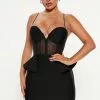 Fashion Nova Take Me With You Mini Dress - Black