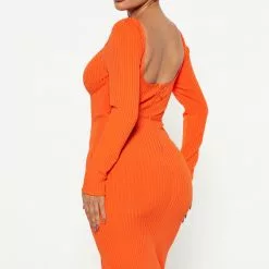 Fashion Nova Got It Like that Bandage Midi Dress - Orange -Fashion Nova Dresses Shop 09 07 22Studio4 DD KP 11 19 49 28 WR5045 Orange 11878 PB