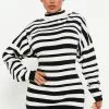 Fashion Nova Stripes On Stripes Sweater Mini Dress - Black/White -Fashion Nova Dresses Shop 09 07 22Studio4 DD KP 14 01 50 55 LD10774BFN Blackwhite 12149 PB