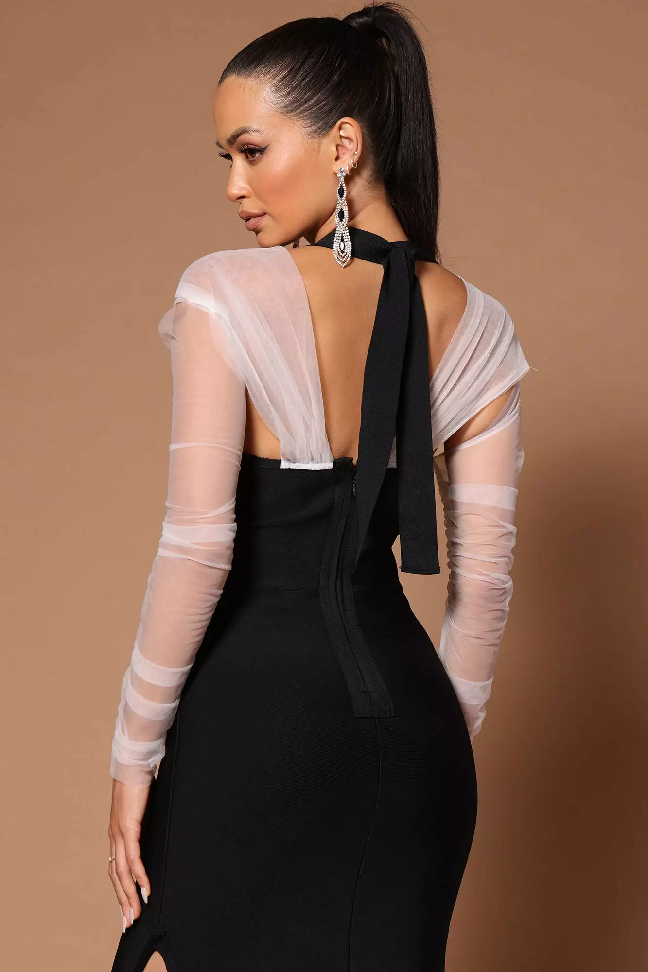 Fashion Nova Tina Halter Maxi Dress - Black 6 Fashion Nova Tina Halter Maxi Dress - Black - Image 4