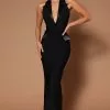 Fashion Nova Ericka Deep V Collared Maxi Dress - Black -Fashion Nova Dresses Shop 09 07 22Studio7 CE RL 15 44 57 47 GW22X2124 Black 0305 JB