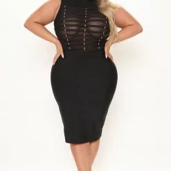 Fashion Nova Make A Move Bandage Midi Dress - Black -Fashion Nova Dresses Shop 09 08 21Studio2 CE 10 33 06 12 BD184 Black 0508 PLUS KS