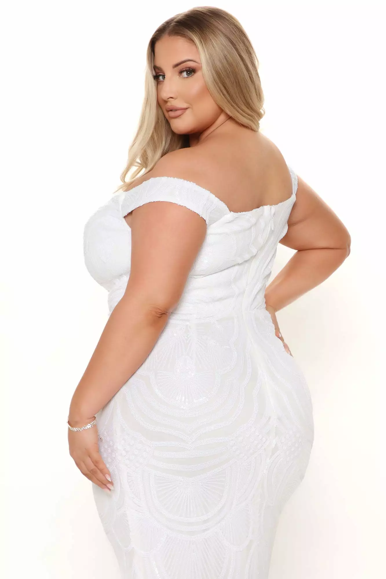Fashion Nova Until The Weekend Sequin Maxi Dress - White - Image 8