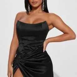 Fashion Nova Teagan Satin Maxi Dress Set - Black -Fashion Nova Dresses Shop 09 08 22Studio1 KJ LT 10 42 24 3 MD8226 Black 13303 JB