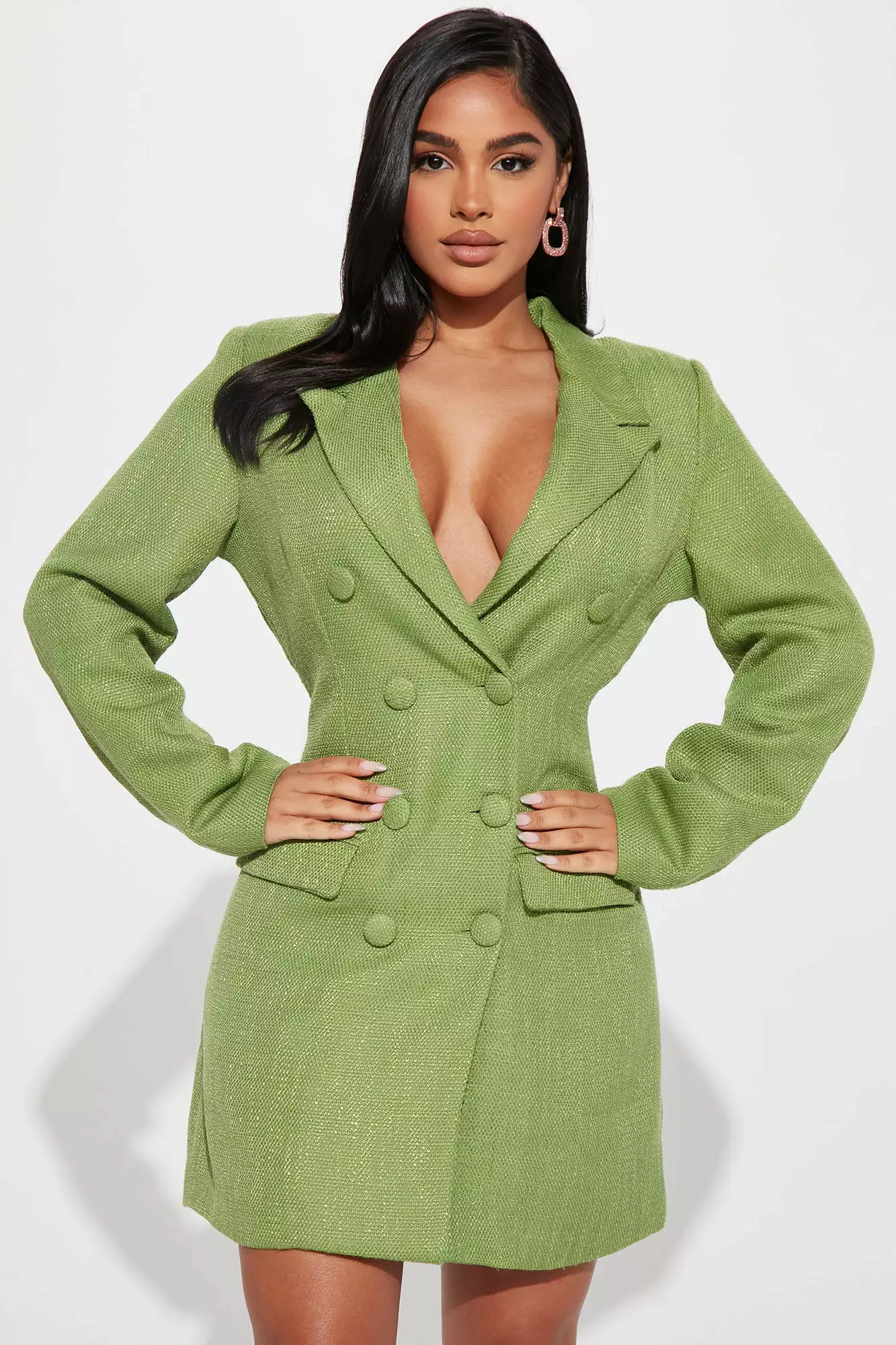 Fashion Nova Piper Blazer Mini Dress - Olive 3 Fashion Nova Piper Blazer Mini Dress - Olive