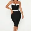 Fashion Nova High Class Babe Bandage Midi Dress - Black