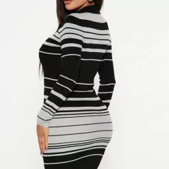 Fashion Nova Just In Time Striped Midi Dress - Grey/combo -Fashion Nova Dresses Shop 09 08 22Studio4 SN DJ 11 02 51 17 J3H0447S Greycombo 12514 PB